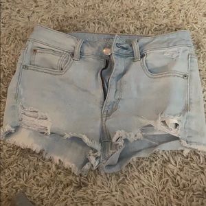 Light wash blue Jean shorts